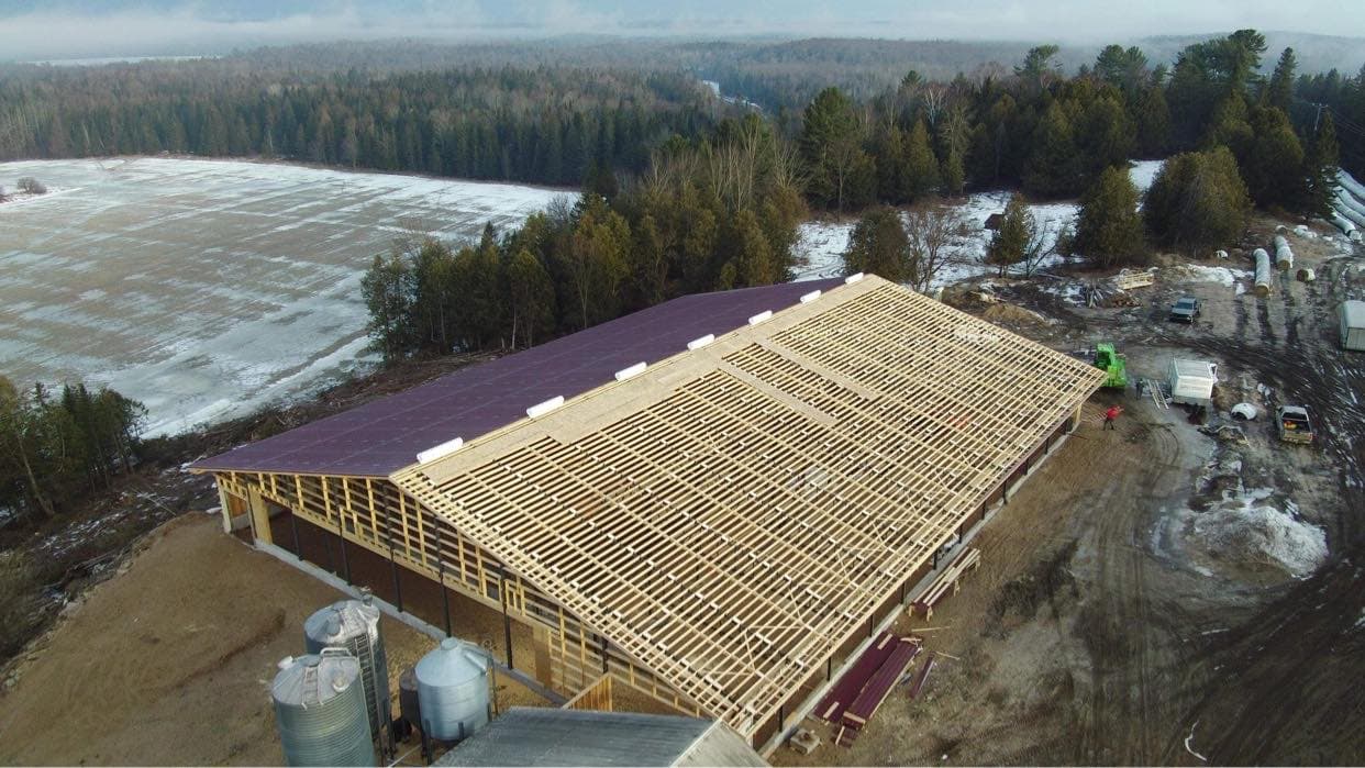 Charpente à Maniwaki, réalisation de Construction Langevin