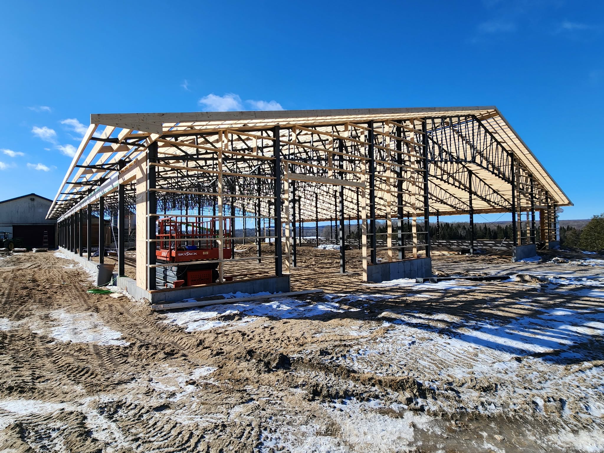 Charpente à Maniwaki, réalisation de Construction Langevin